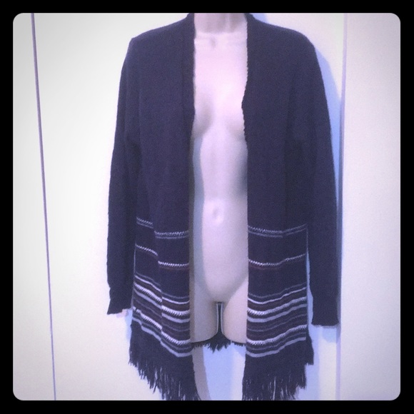 Boho fringe open front cardi - Picture 1 of 5